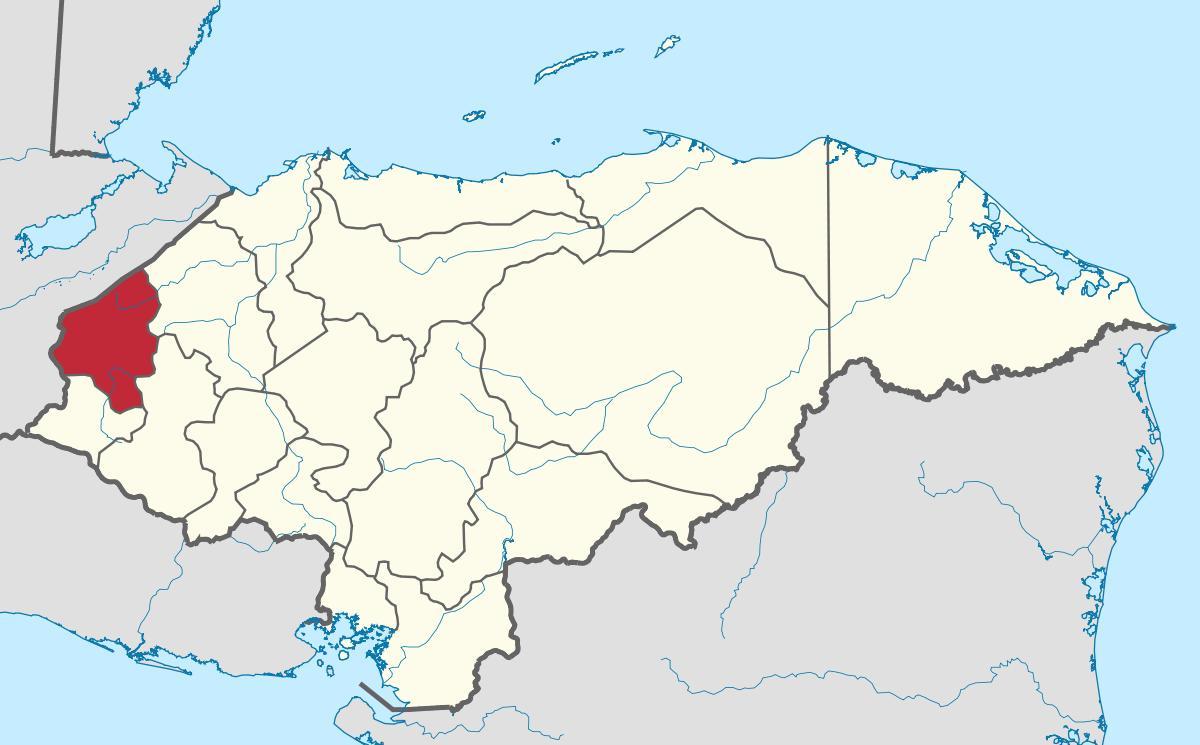 નકશો કોપૅન હોન્ડુરાસ