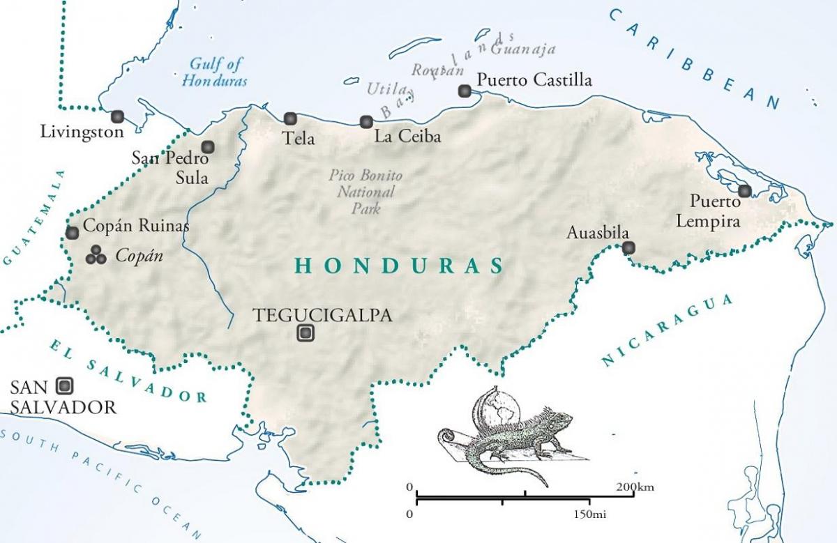 નકશો લા ceiba હોન્ડુરાસ