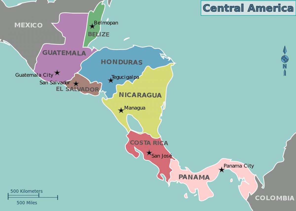 નકશો હોન્ડુરાસ નકશો મધ્ય અમેરિકા
