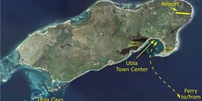 નકશો utila હોન્ડુરાસ