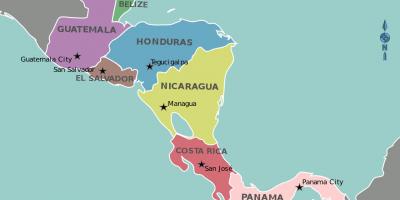 નકશો હોન્ડુરાસ નકશો મધ્ય અમેરિકા
